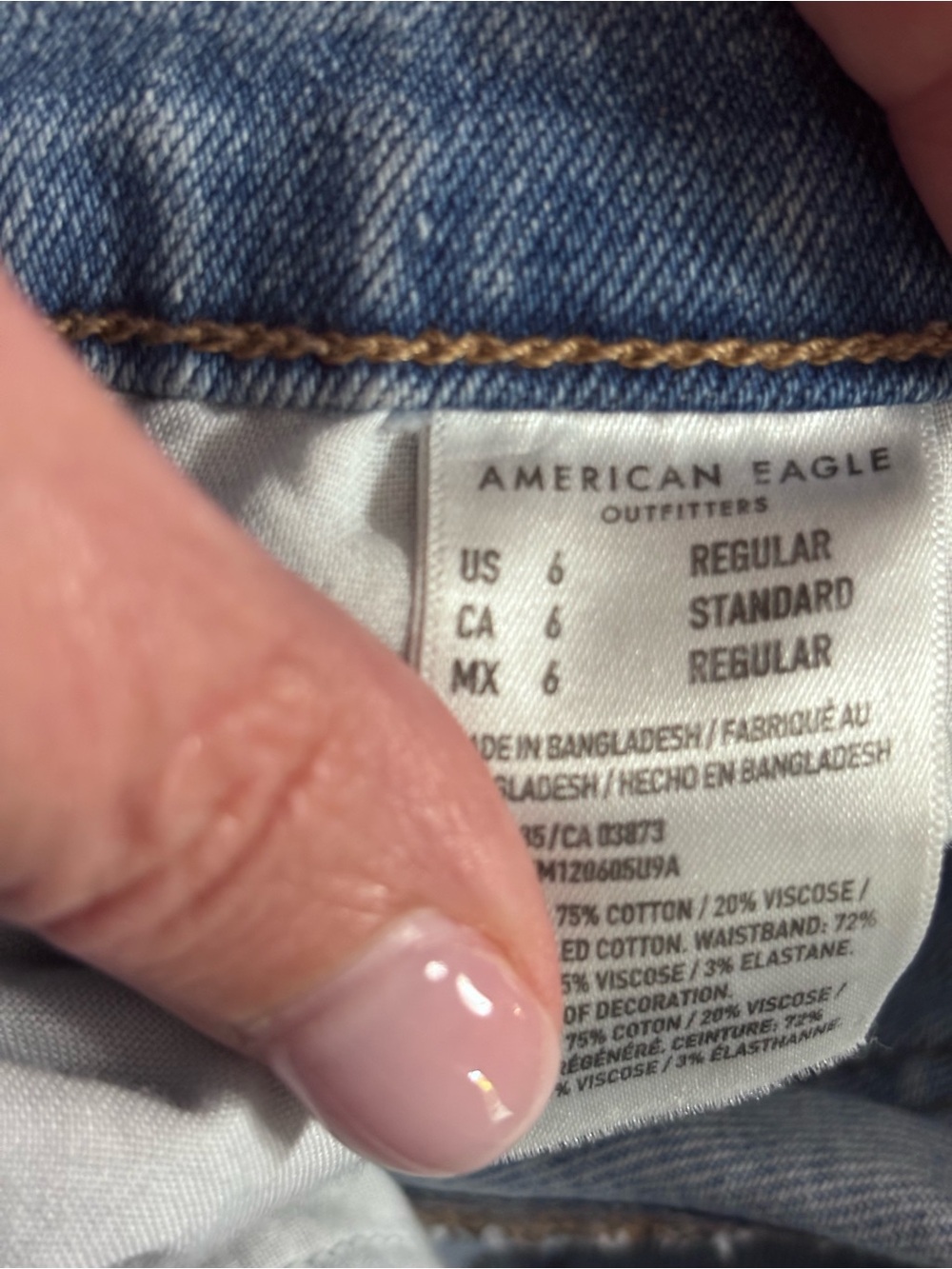 American Eagle Outfitters Light Blue Distressed Wide-Leg Jeans - Picture 6 of 6